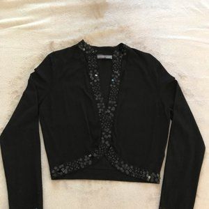 Josephine Chaus black shrug. Size L